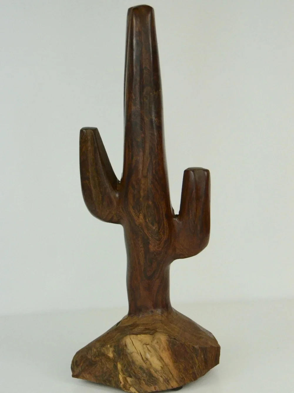Vintage Ironwood Carved Saguaro Cactus Sculpture